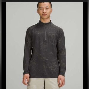 🏇 Lululemon Metal Vent Gray Tan Quarter-Zip Pullover